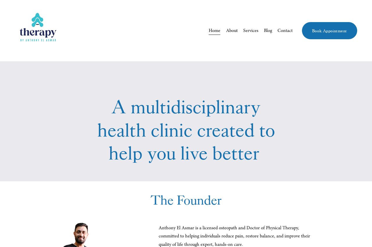 AA Health Clinics website and its multidisciplinary health message
